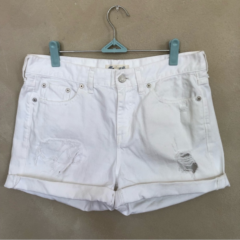 Madewell C2306 patch and repair jean shorts